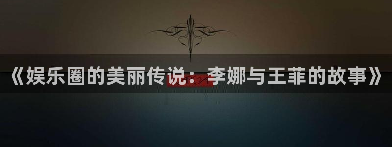 新航娱乐注册：《娱乐圈的美丽传说：李娜与王菲的故事》